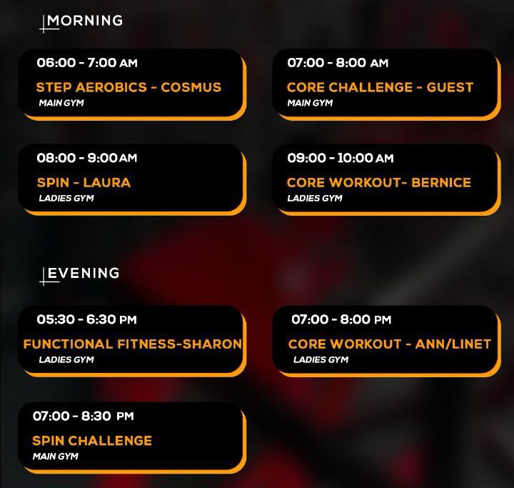 Nextgen Gym - Wednesday Gym Classes in Nairobi, Mombasa Road